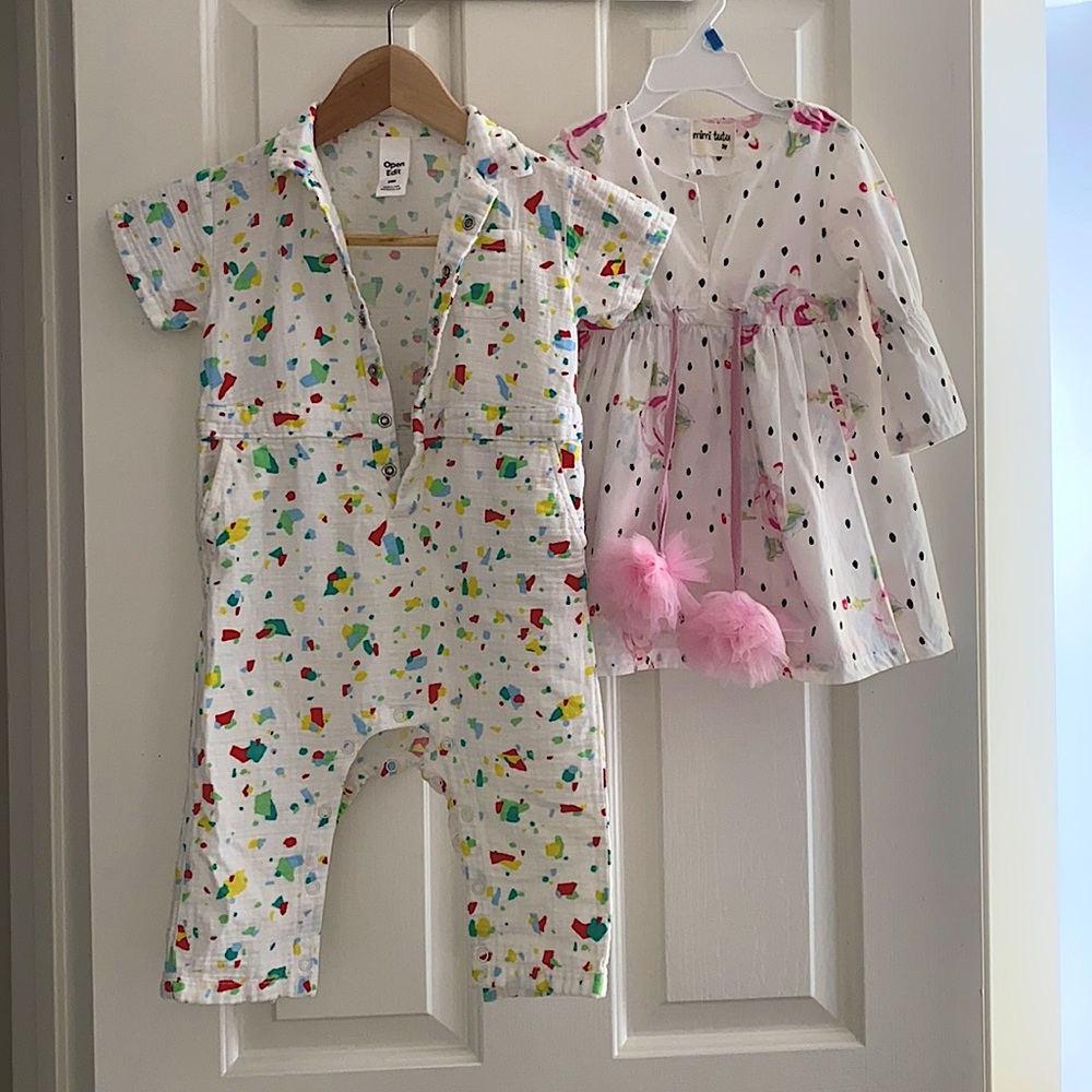 Open Edit jump suit and mini tutu rose dress. Price for both